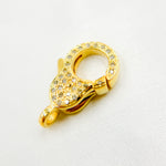 Load image into Gallery viewer, DC635. Diamond &amp; Sterling Silver Gold Plated Pear Shape Trigger Clasp
