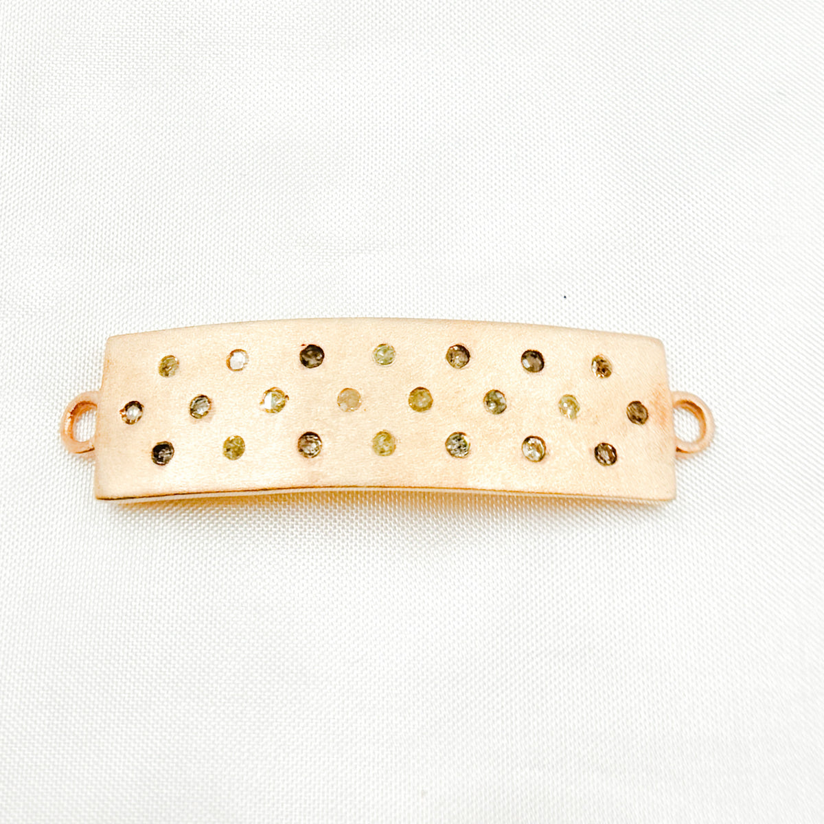 DC582. Diamond & Sterling Silver Rectangle Connector