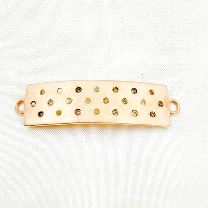 DC582. Diamond & Sterling Silver Rectangle Connector