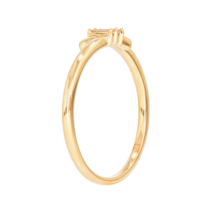 DRN01907. 14K Solid Yellow Gold Diamond Ring