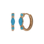 Load image into Gallery viewer, CE97339TQ6X3. 18K Solid Gold Turquoise Earring