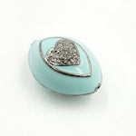 Load image into Gallery viewer, DC475A. Diamond Sterling Silver Marquise Heart Enamel Bead
