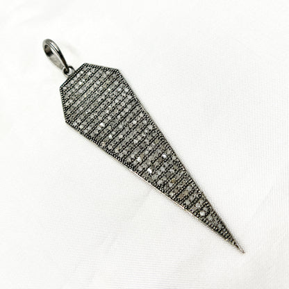 DP053. Diamond & Sterling Silver Arrow Head Pendant