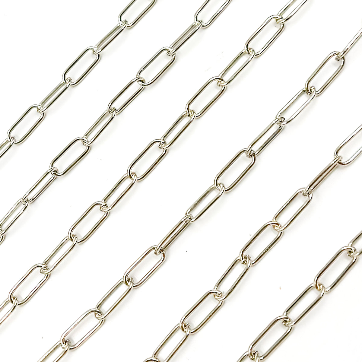 Y138OX. Oxidized Sterling Silver Round Paperclip Necklace