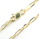 Load image into Gallery viewer, 06014558FD. 14K Solid Gold Paperclip Long &amp; Short Link Chain
