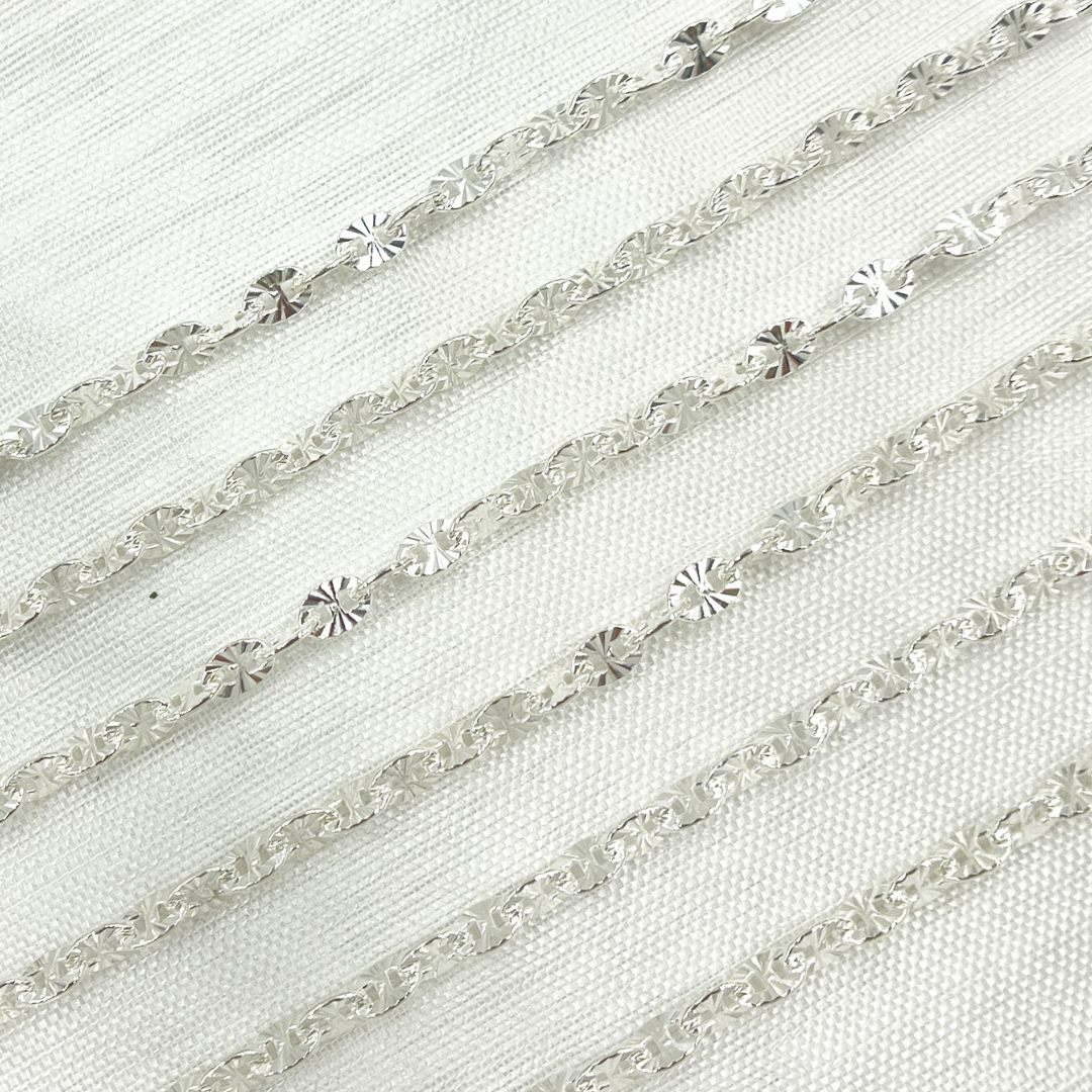 925 Sterling Silver Diamond Cut Marina Chain. V90SS