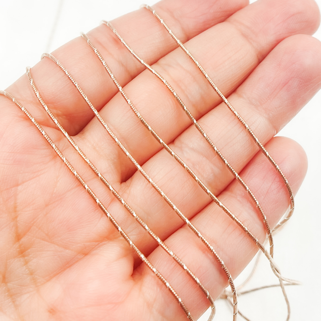 Z30RGS. Rose Gold Plated 925 Sterling Silver Beading Chain