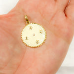 Load image into Gallery viewer, DP784A. Diamond Sterling Silver Round Star Enamel Pendant
