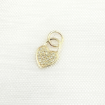 Load image into Gallery viewer, 14K Solid Gold Diamond Heart Charm. GDP447
