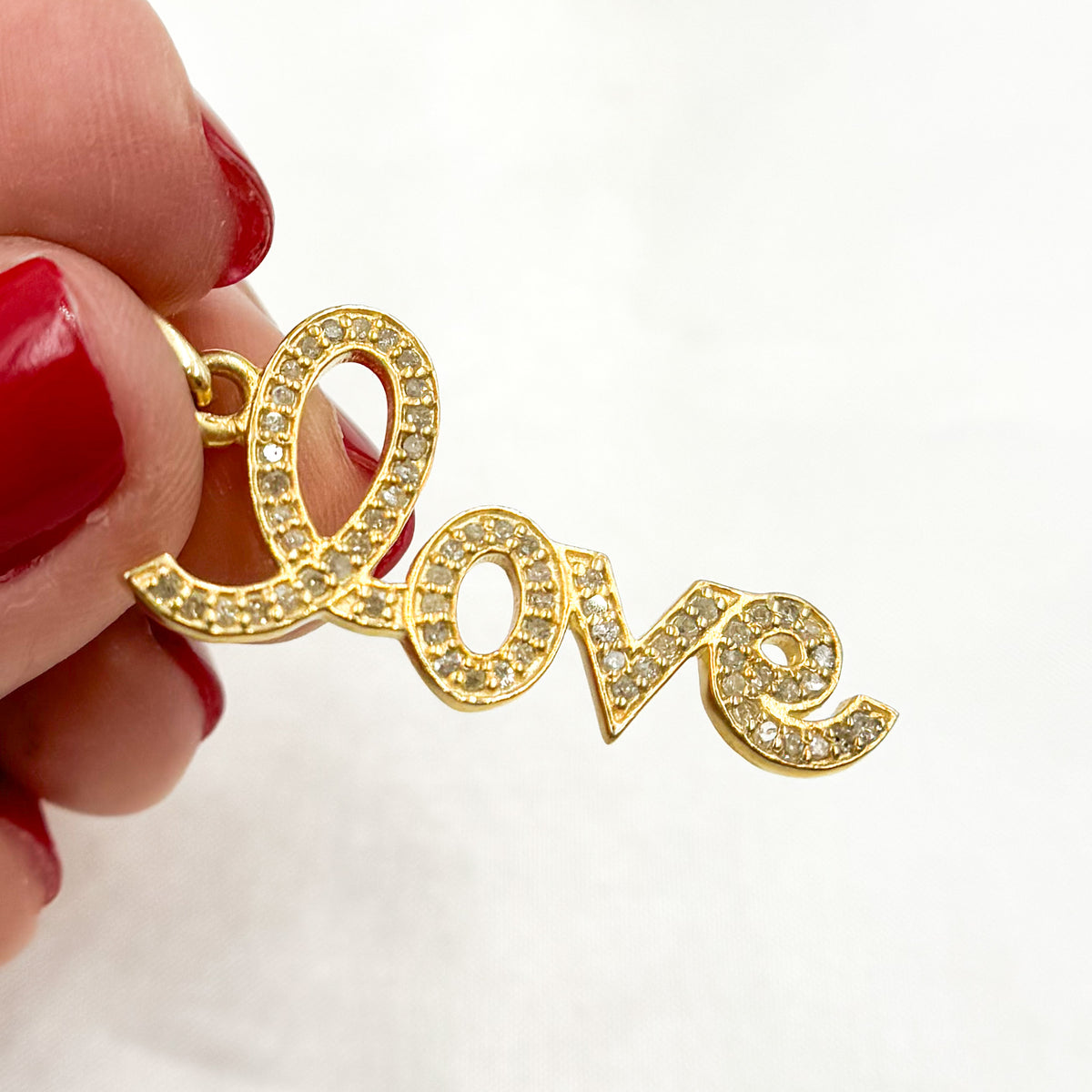 DP328. Diamond Sterling Silver Love Pendant