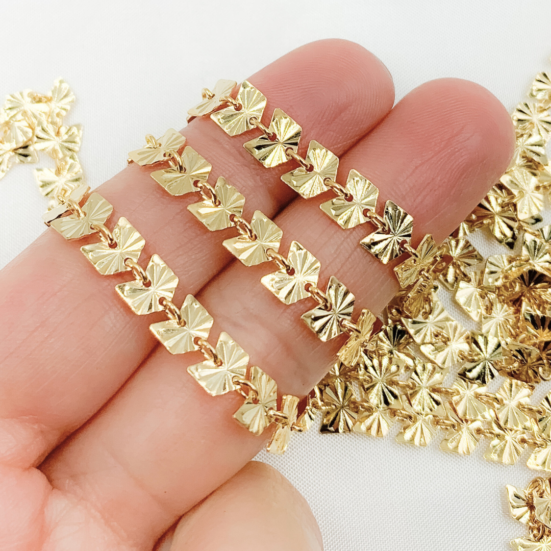 Gold Plated 925 Sterling Silver Chevron Chain
