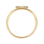 Load image into Gallery viewer, 14K Solid Gold Baguette Diamond Double Band Ring. DRN00986
