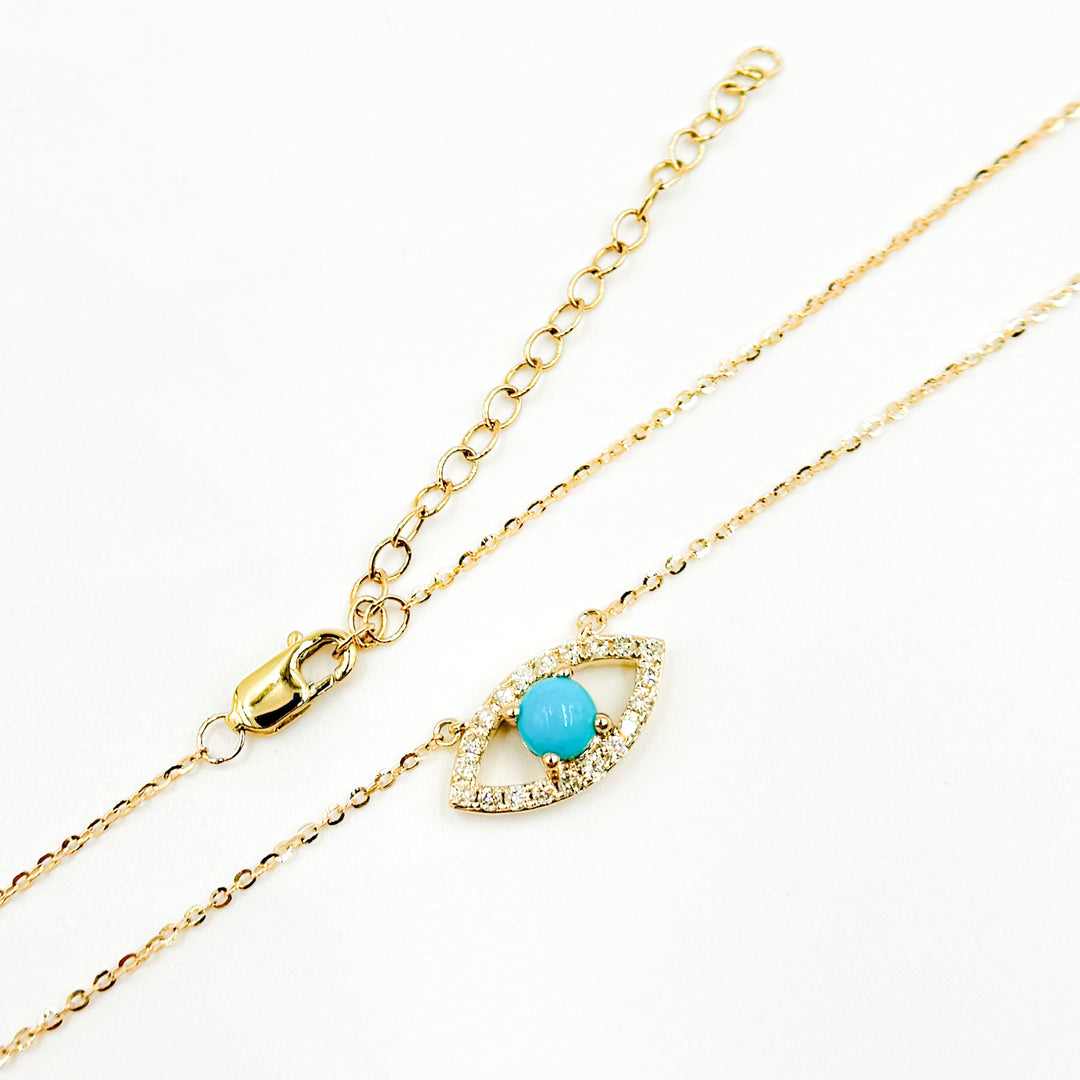 NFD72558. 14K Solid Gold Diamond and Gemstone Necklace