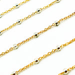 Load image into Gallery viewer, V288TT. Gold Filled with Sterling Silver Beads Satellite Chain
