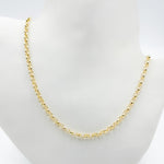 Load image into Gallery viewer, 140HVR0194001. 14K Yellow Gold Round Rolo Chain – Lightweight Hollow Link Necklace