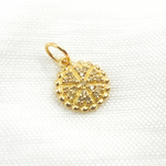 Load image into Gallery viewer, 14K Gold Diamond Circle Charm. GDP459
