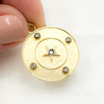 Load image into Gallery viewer, DP793. Diamond Sterling Silver Round Star Pendant
