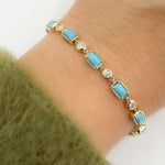 Load image into Gallery viewer, CB964165X3. 14K Solid Gold Diamond and Gemstone Bracelet