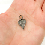 Load image into Gallery viewer, DC137. Diamond Sterling Silver Heart Pendant
