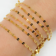 Gold Plated Sterling Silver Flat Marina Link Chain