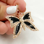 Load image into Gallery viewer, DP405A. Diamond Sterling Silver Butterfly Enamel Pendant
