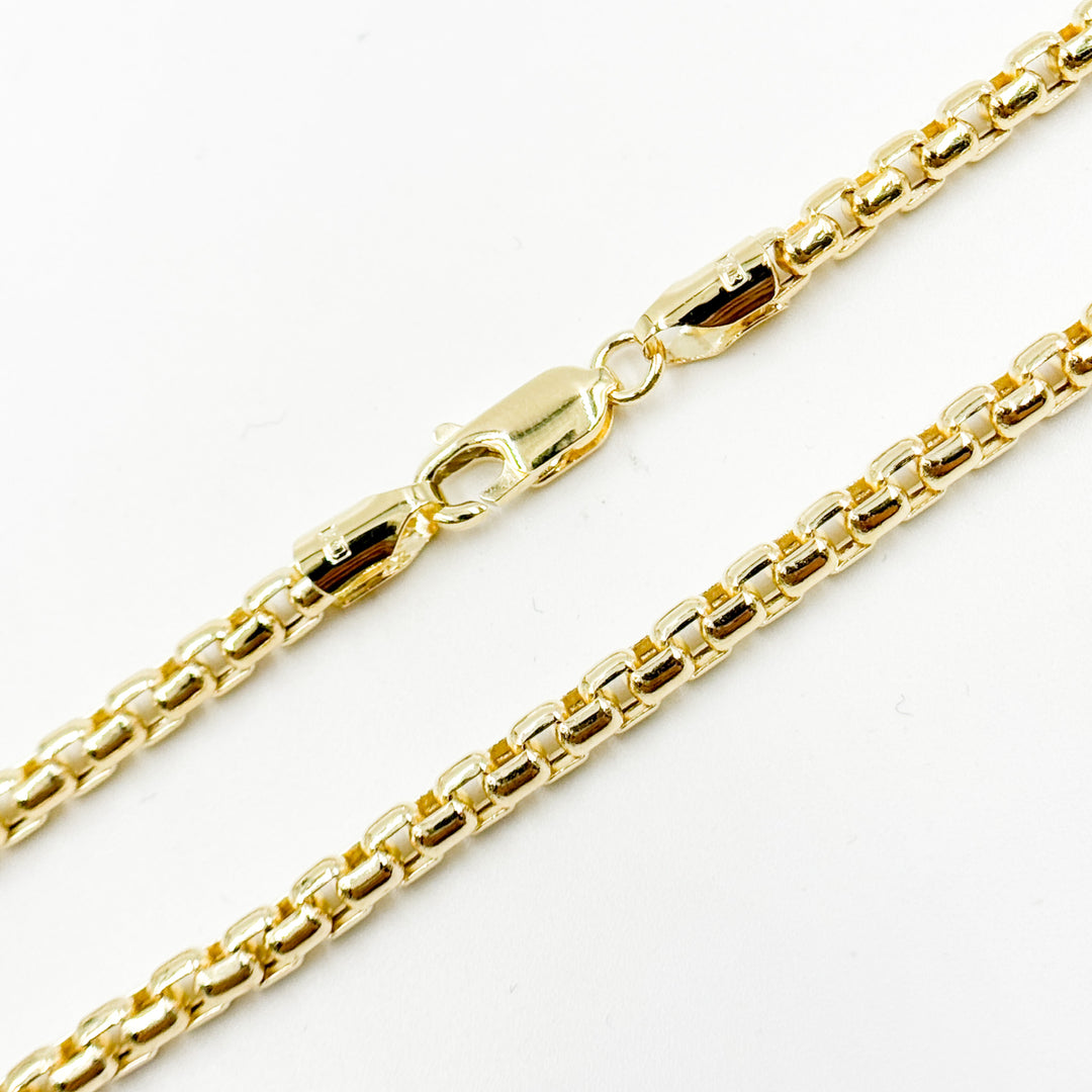 200HIV0934000. 14k Solid Yellow Gold Venetian Box Link Chain