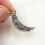 Load image into Gallery viewer, DP574A. Diamond Sterling Silver Moon Enamel Pendant
