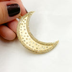 Load image into Gallery viewer, DP492. Diamond Sterling Silver Moon Pendant
