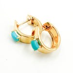Load image into Gallery viewer, EHZ57585. 14K Solid Gold Gemstone Hoops