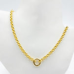 Load image into Gallery viewer, 000HVR0064069. 14K Solid Yellow Gold Round Rolo Hollow Fancy Chain Necklace