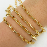 Gold Plated 925 Sterling Silver Smooth Box Chain