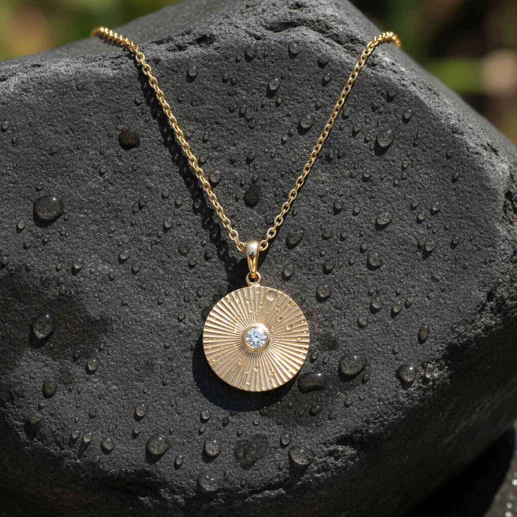 PFB33165. 14K Solid Gold Diamond Necklace
