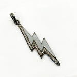 Load image into Gallery viewer, DP423A. Diamond Sterling Silver Lightning Bolt Enamel Pendant
