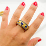 Load image into Gallery viewer, DE03. Diamond Two-Tone Sterling Silver Ring
