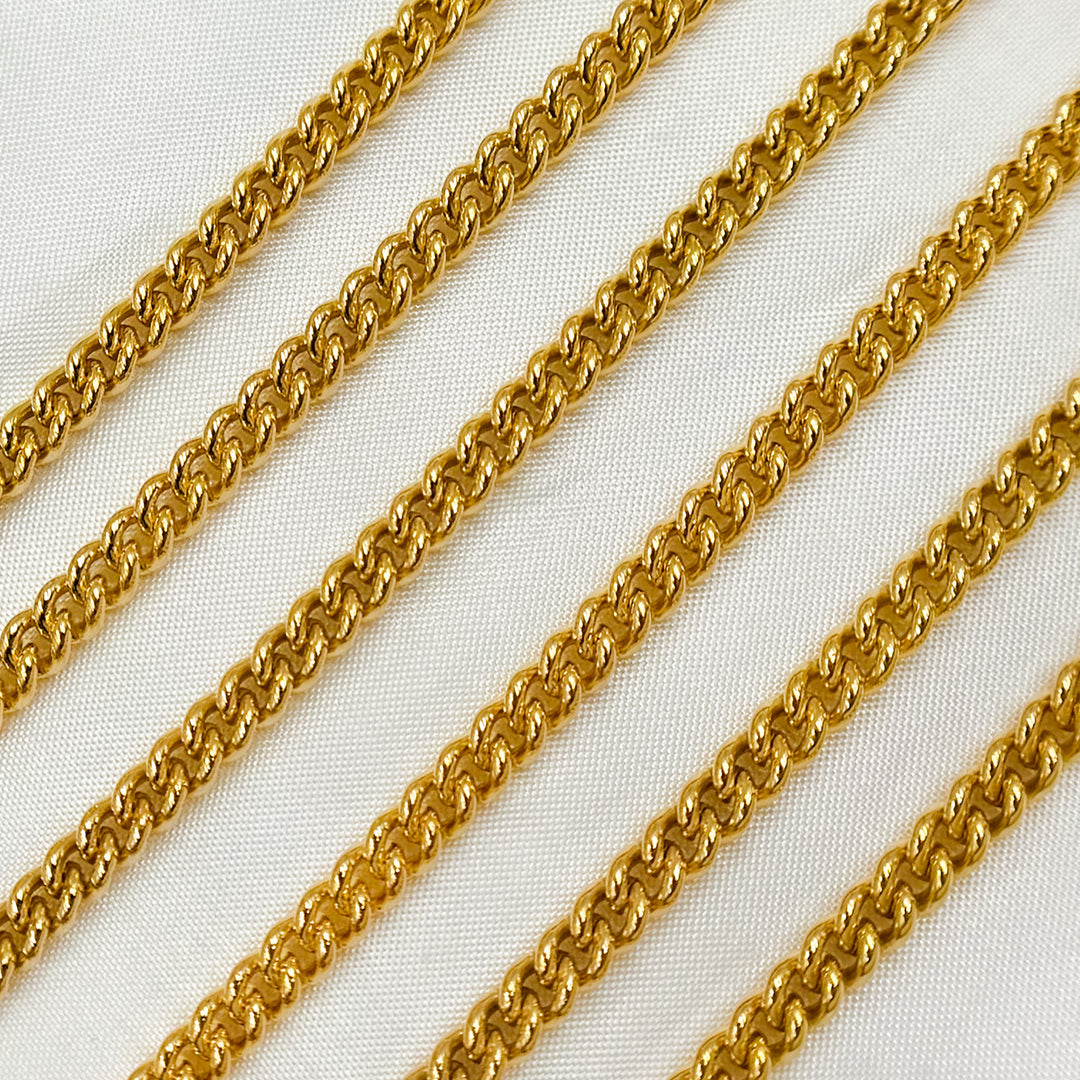 61GF. 14K Gold Filled Solid Curb Link Chain