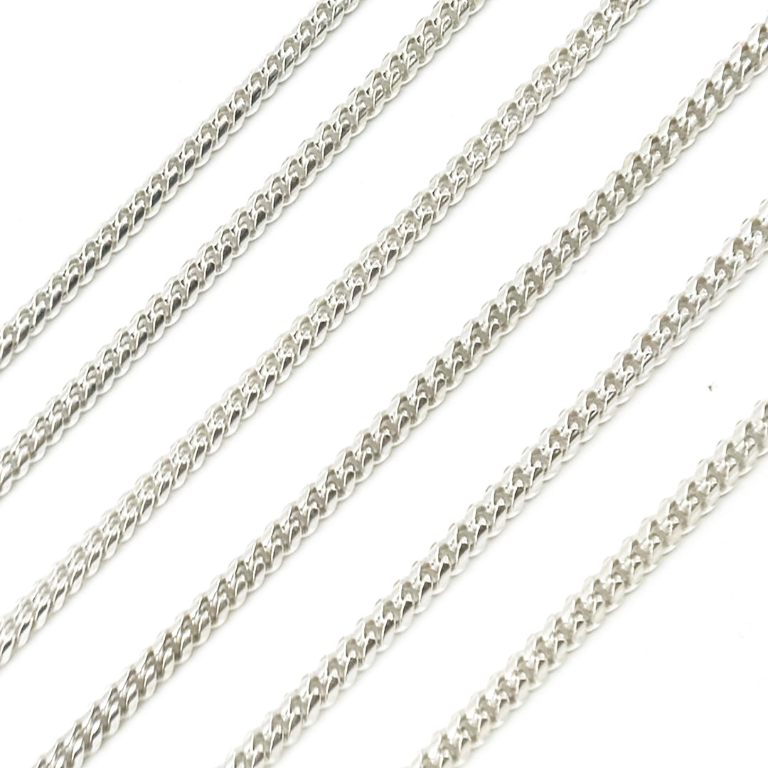 Z73SS. Sterling Silver Flat Curb Chain