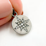 Load image into Gallery viewer, DC367. Diamond Sterling Silver Round Star Charm
