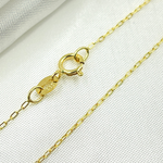 Load image into Gallery viewer, 025FLCL2. 14k Solid Yellow Gold Smooth Cable Link Chain
