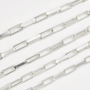 X31SS. Sterling Silver Flat Box Link Chain