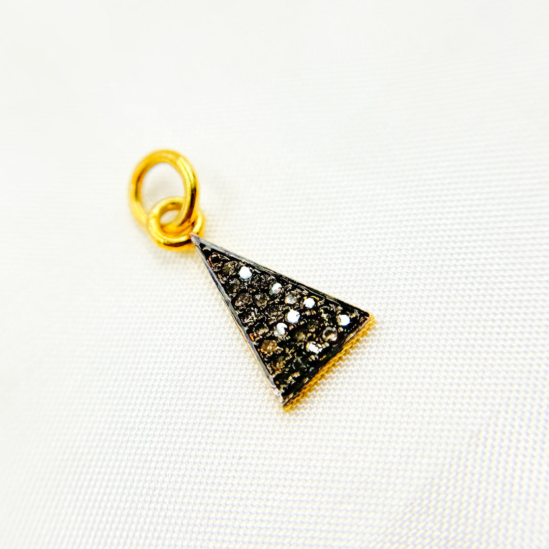 DC932. Diamond Sterling Silver Triangle Charm