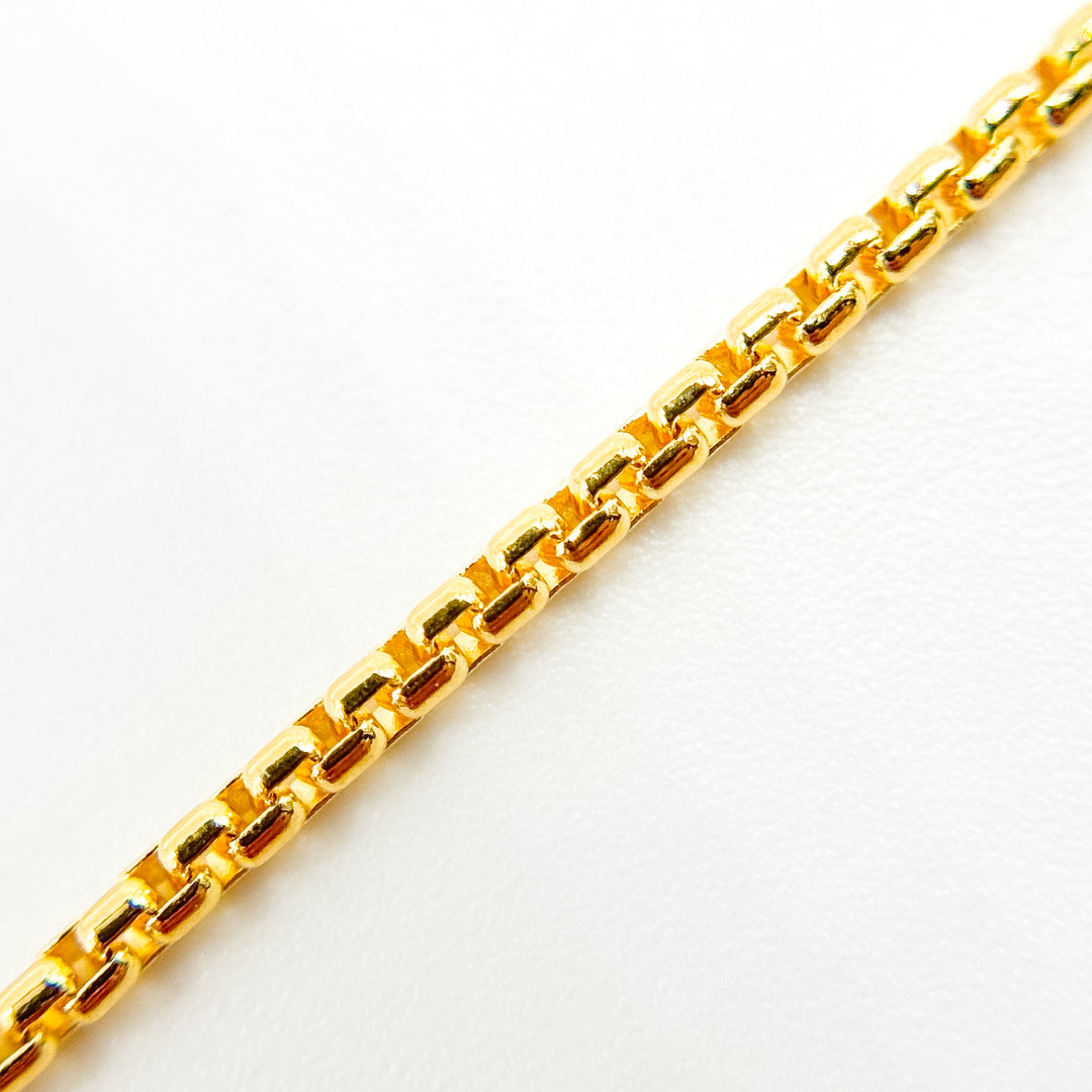 030KV0934000. 14k Solid Yellow Gold Venetian Box Link Chain