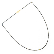 Silver Oxidized Satellite Chain with Gold Cubes