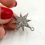 Load image into Gallery viewer, DC392. Diamond Sterling Silver Star Connector
