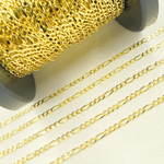 Load image into Gallery viewer, 058GL3BPT2A8L001byFt. 14K Solid Yellow Gold Flat Figaro Chain by Foot
