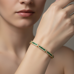 Load image into Gallery viewer, OB401633. 14K Solid Gold Gemstone Bangle
