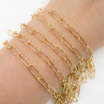 Load image into Gallery viewer, Gold Plated 925 Sterling Silver Diamond Cut Paperclip Chains