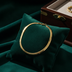 Load image into Gallery viewer, 330CCTDBRA8BR. 14K Solid Gold Flat Snake Bracelet