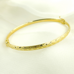 Load image into Gallery viewer, 14K Solid Gold Matte Textured Bangle. Bangle13
