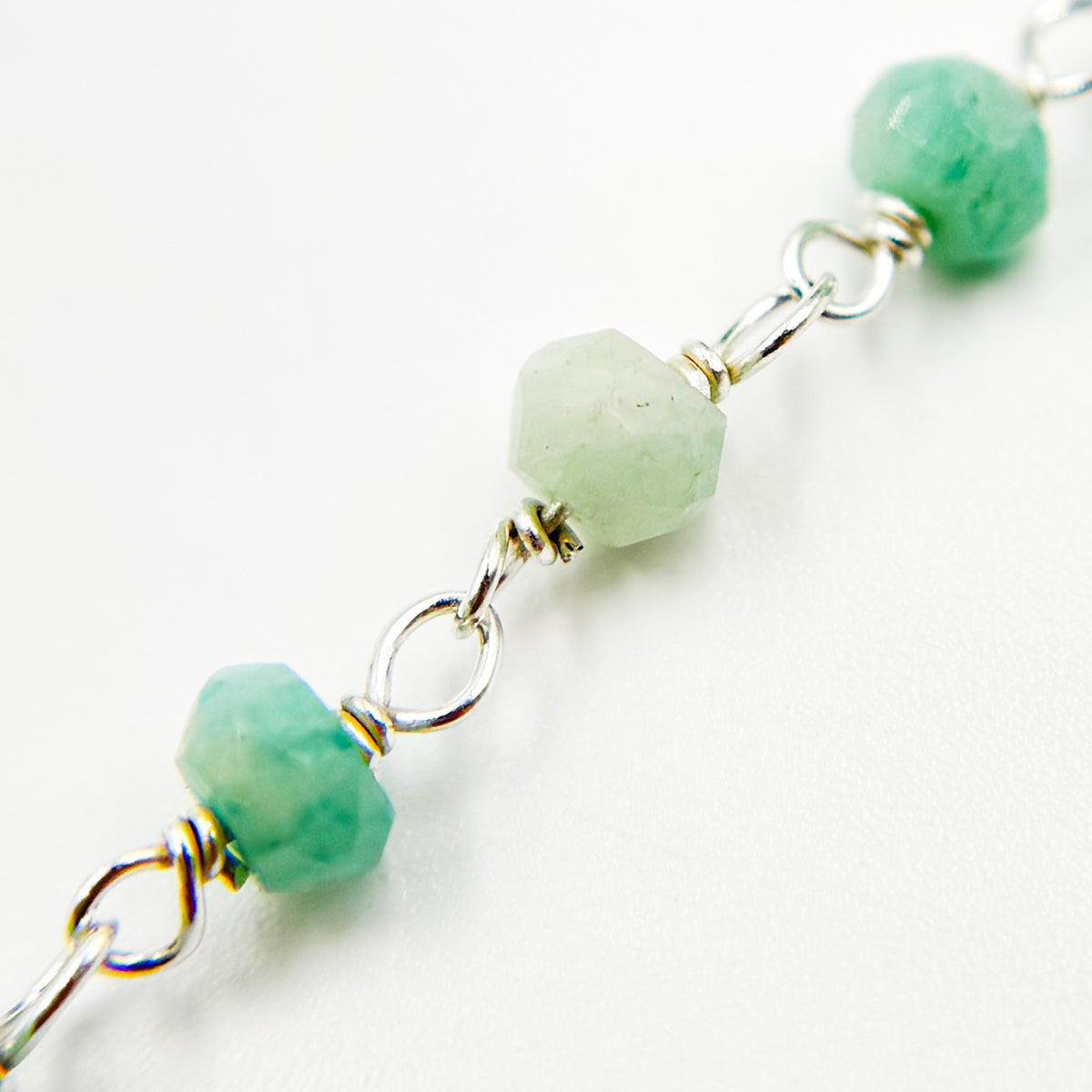 Shop Amazonite White Sterling Silver Wire Chain