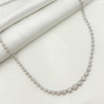 Load image into Gallery viewer, 14K Solid White Gold Diamond Necklace. NFS70576
